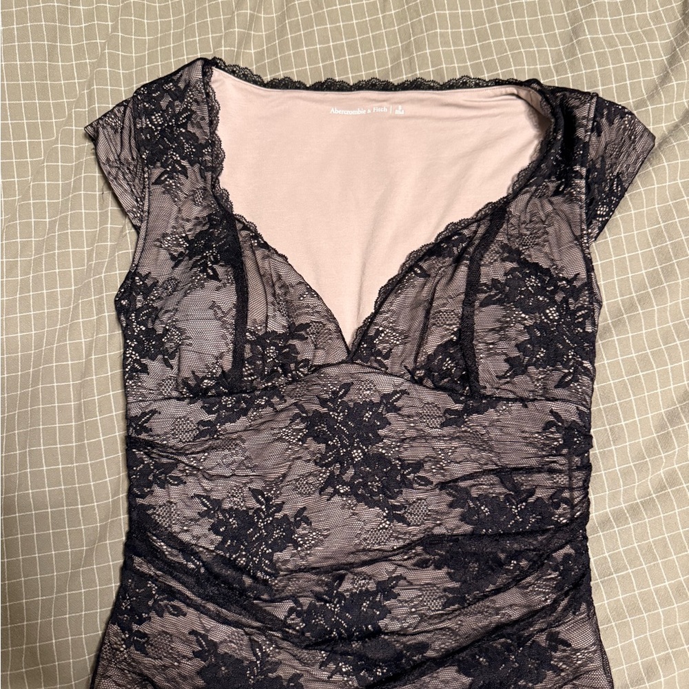 Abercrombie black lace top